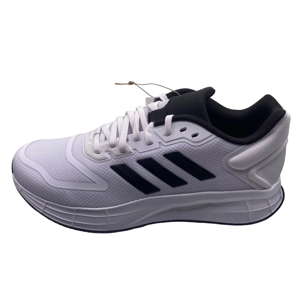 NEW Adidas Duramo 10 Mens Running Shoes White Black Size 7 US - Picture 1 of 9